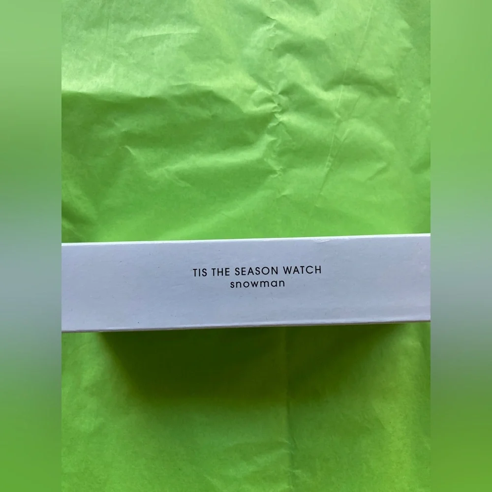 Avon Tis The Season Snowman Watch, Christmas, Holiday, Blue, White, Silver, NIB - Picture 14 of 16